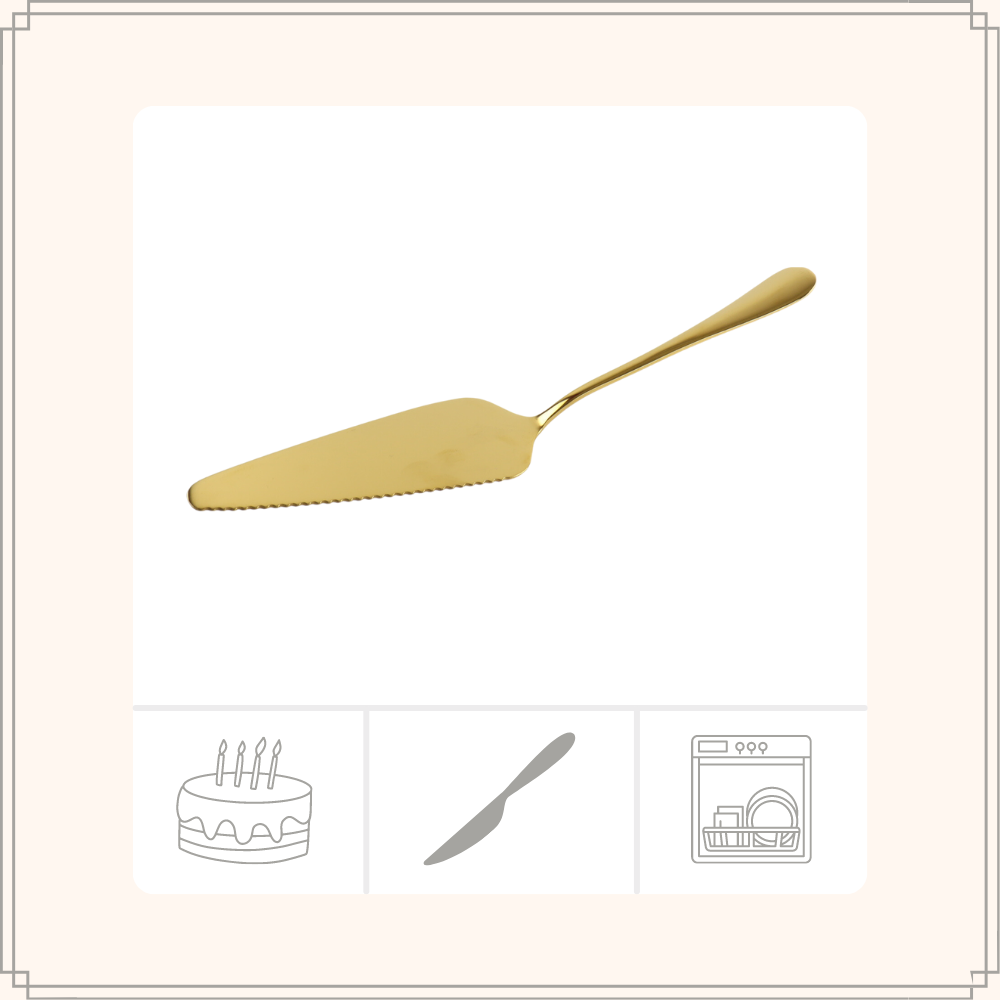 OTIX Taartschep Cakeschep Goud RVS 23 cm Bakspullen