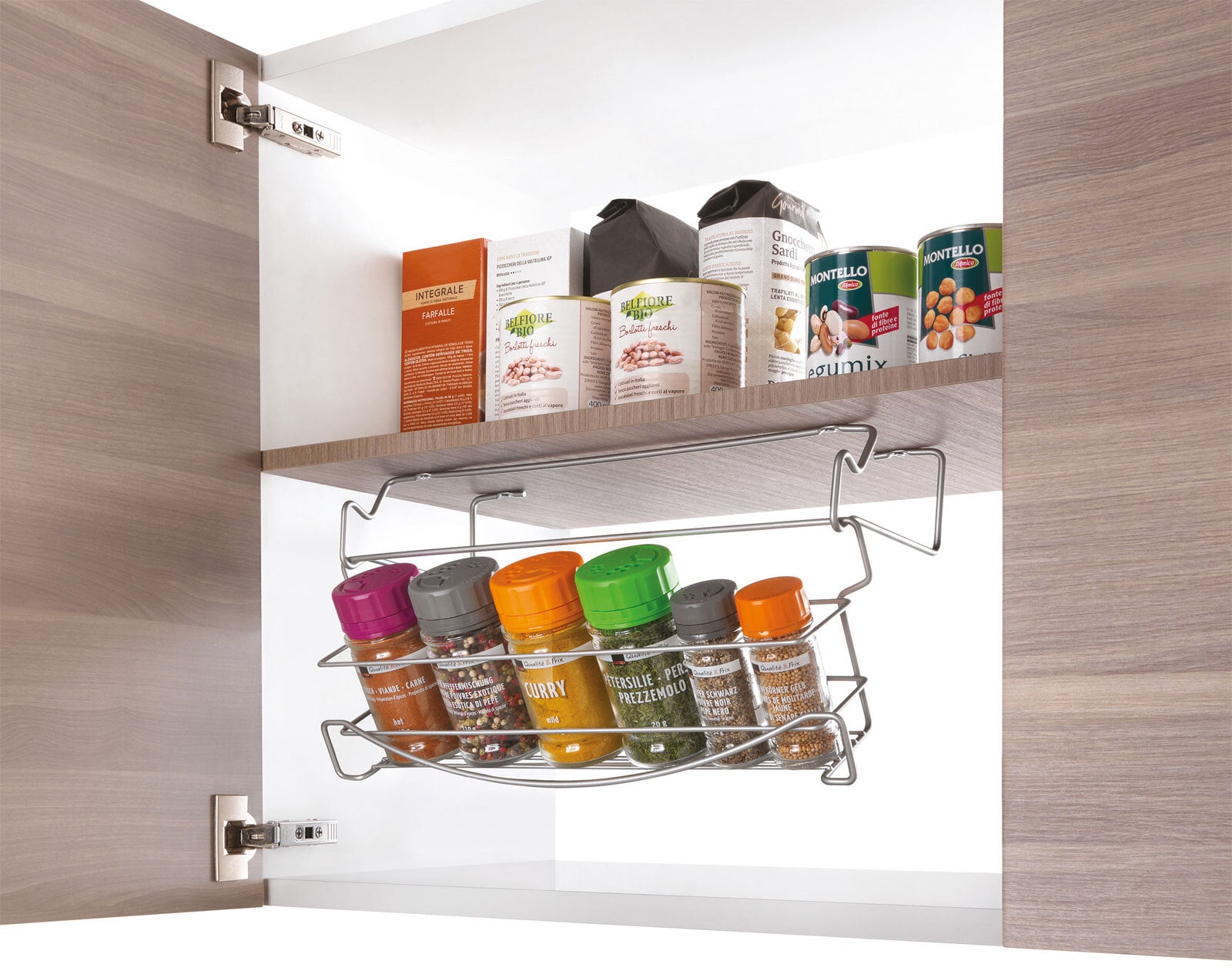 metaltex Gewürzregal SPICESWING klappbar 39x8x14 cm silberfarbig Polytherm®