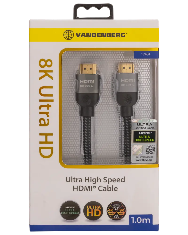VANDENBERG Pro HDMI kabel 8K60Hz 1 meter