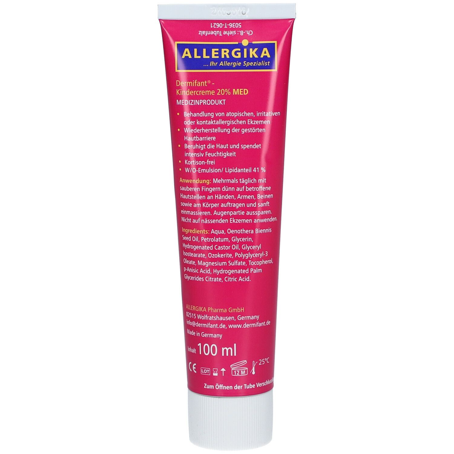 Dermifant® Kindercreme 20% MED - Kortisonfreie Behandlung trockener Ekzeme bei Kindern