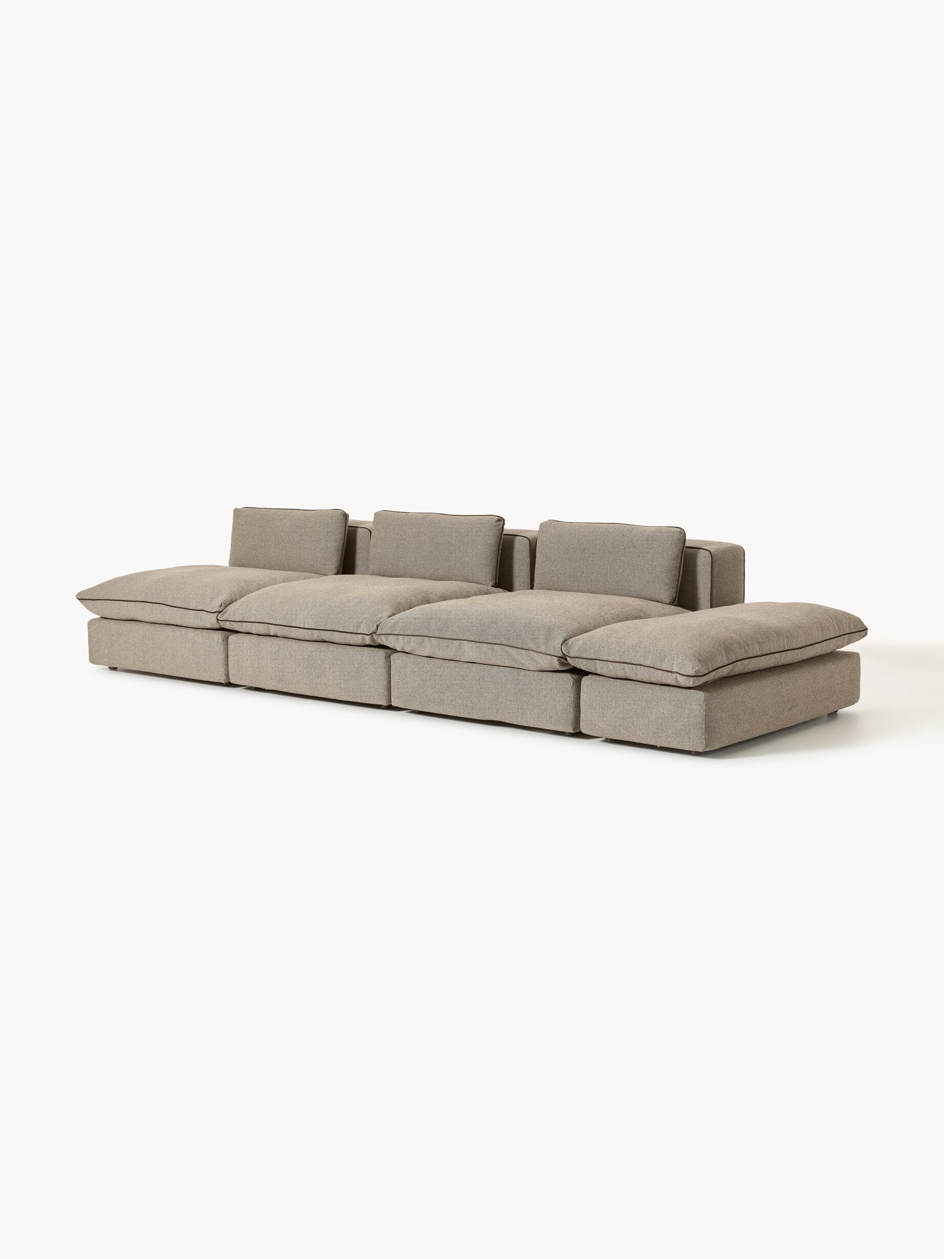 Modulaire XL-bank Felix (3-zits) met poef