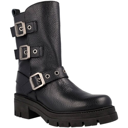 Hispanitas - BOTA MOTERA CON HEBILLASAshley HI233155 NEGRO Negro