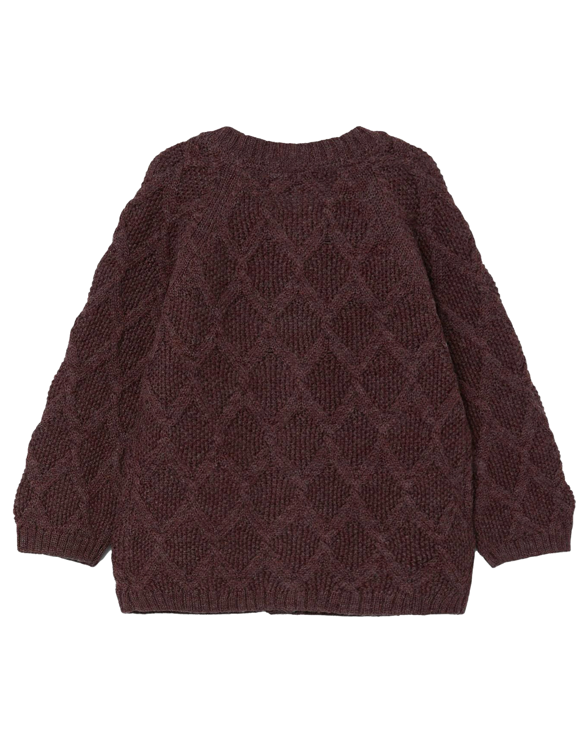 Strickjacke NMFWRILLA in deep mahogany