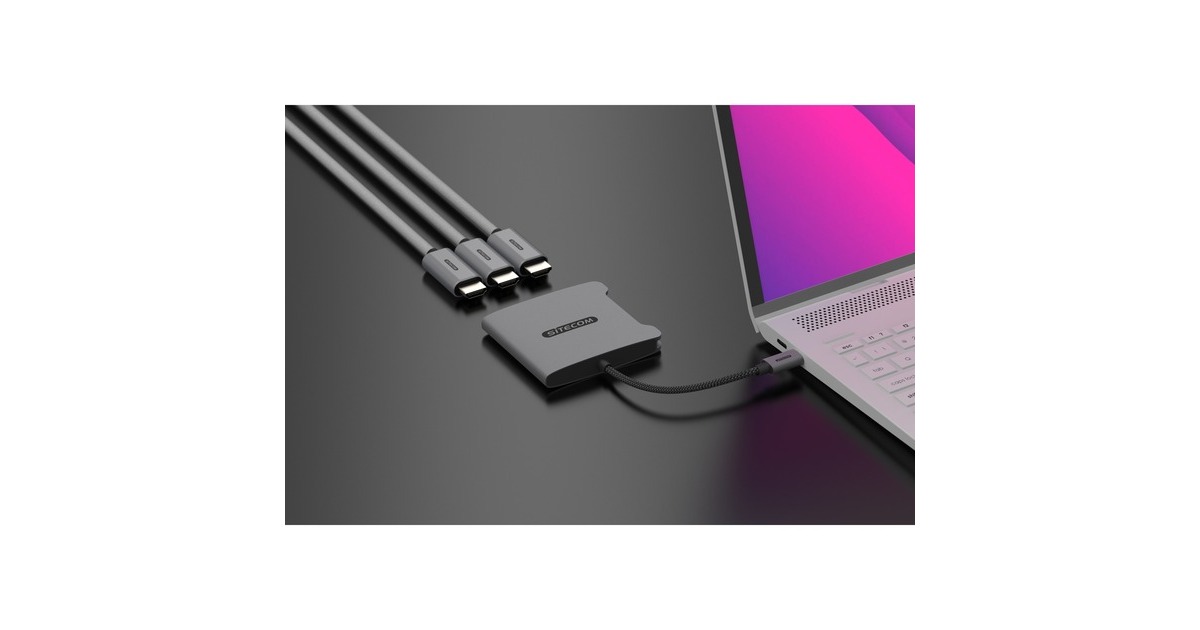 SitecomUSB-C naar Triple HDMI adapter  (Grijs)