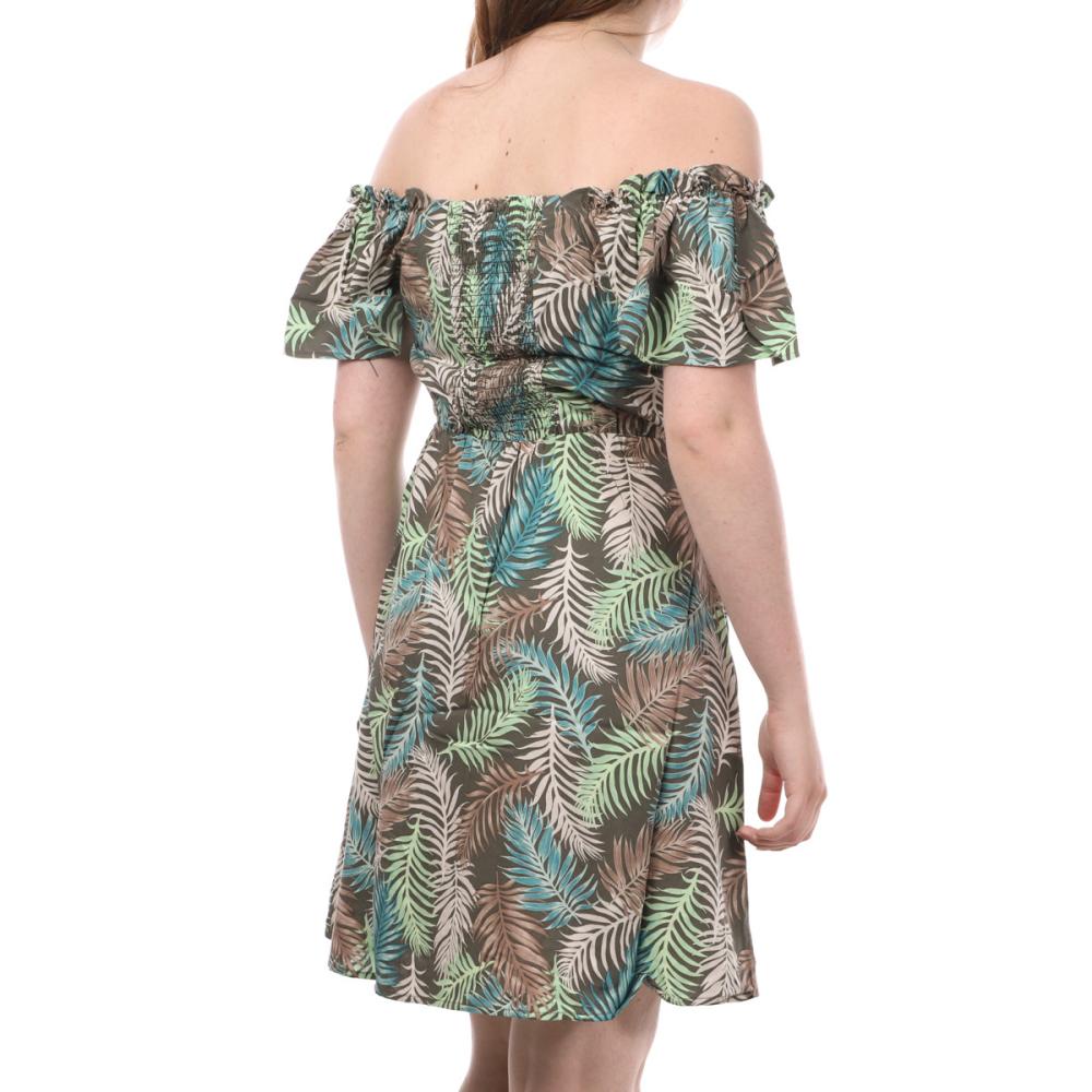 Vero Moda Robe Kaki à feuilles Femme Vero Moda Easy