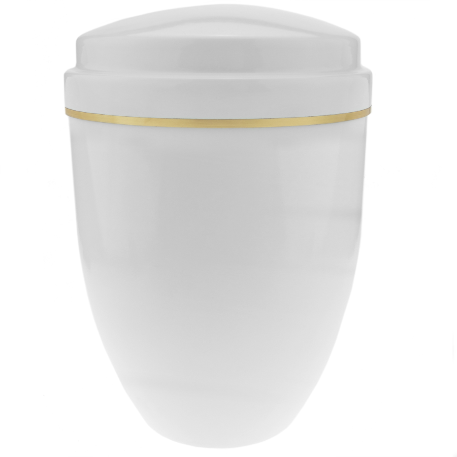 Urna para cinzas de cremação, lembrança funerária, recipiente de metal branco, 160x225 mm