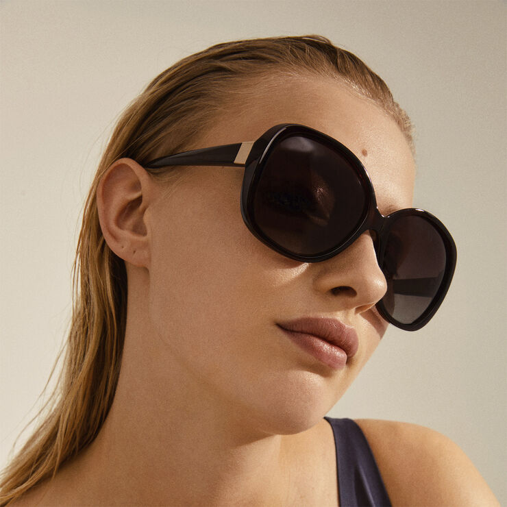 Pilgrim PARKER oversized retro sunglasses brown Brun