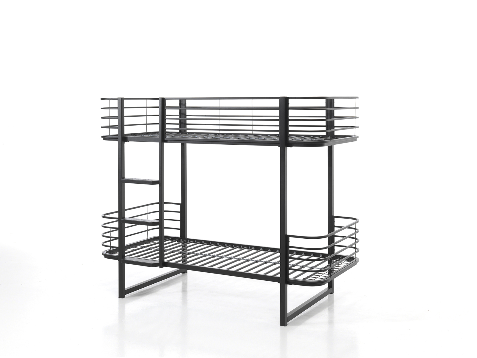 Etagenbett OSCAR - schwarz - Metall - 2x 90x200 cm