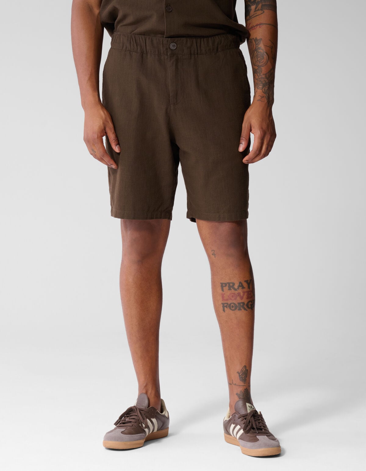 Structuur Short Donkerbruin