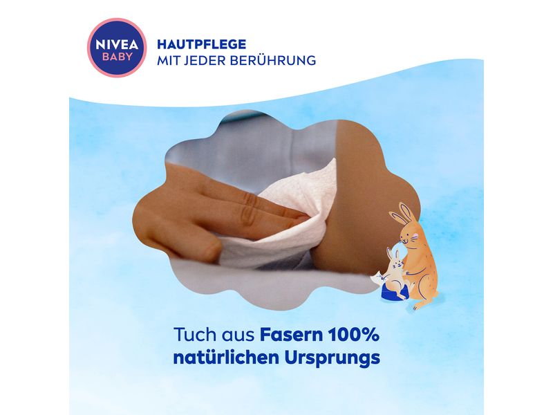 NIVEA BABY Feuchttücher Multipack Toddies 12 x 57 Stück Für natürlich gepflegte Haut ab der ersten Berührung