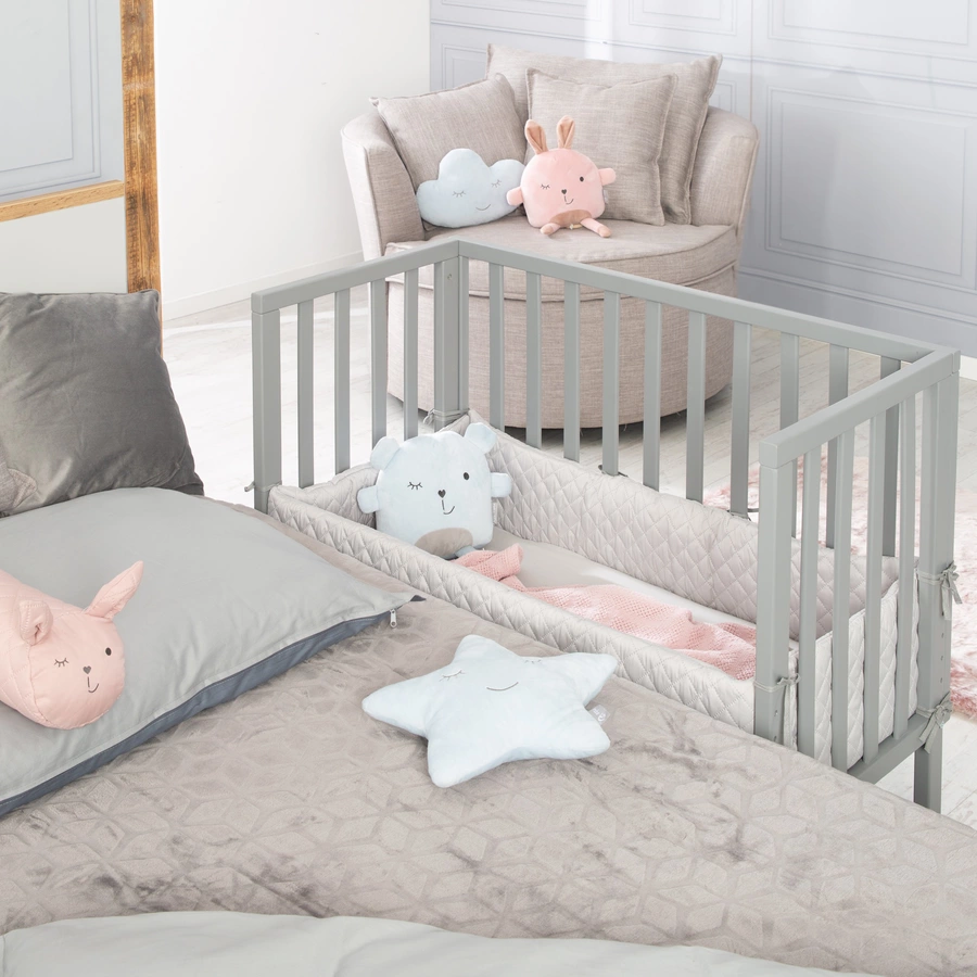 roba Beistellbett 2in1 Taupe Style grau inkl. Matratze