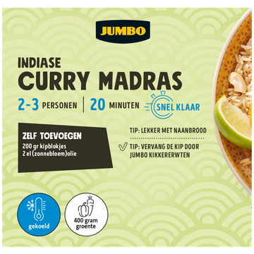 Jumbo Gesneden Verspakket Indiase Curry Madras 2-3 Personen