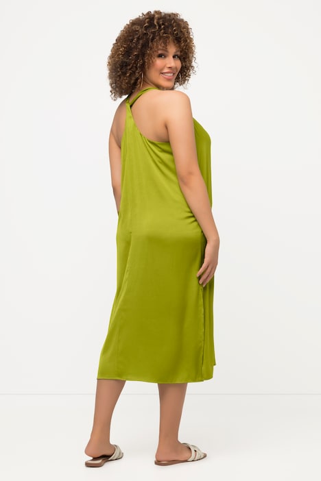 Midikleid, A-Linie, V-Ausschnitt, ärmellos