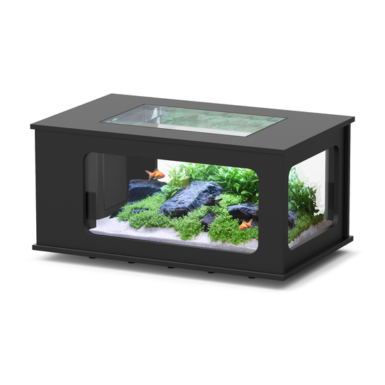 Table basse Aquarium Mesa Salao équipée Noire L.100x P.63x H.51,5cm