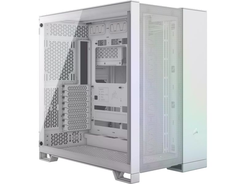 Corsair PC-Gehäuse 6500D Airflow Weiss Mid-Tower PC-Case mit Zwei-Kammer-Design und herausragendem Luftstrom