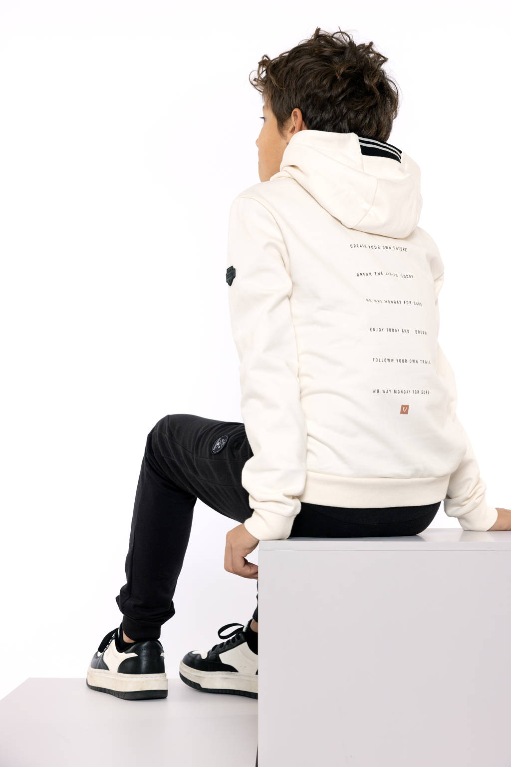 No Way Monday regular fit joggingbroek zwart