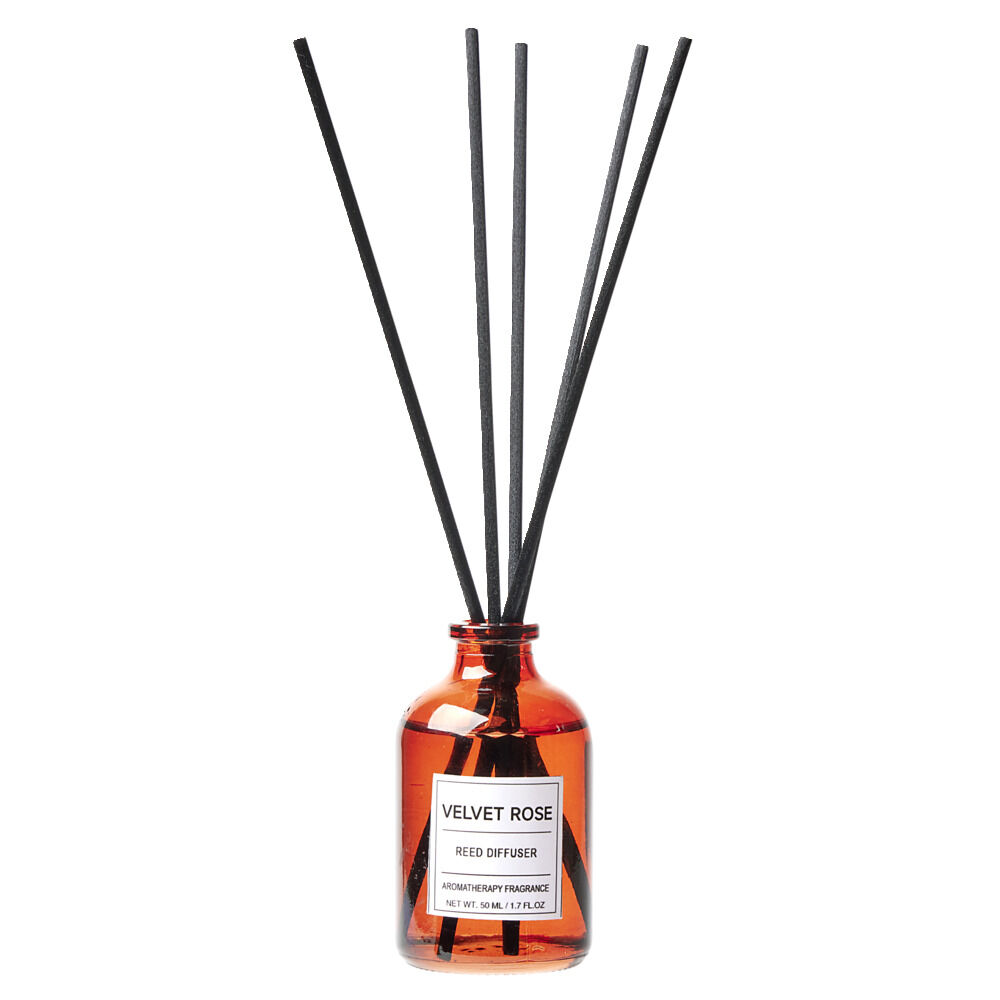 Diffuseur de parfum 50ml avec bâtonnets Ø5xH7cm (3 modèles)