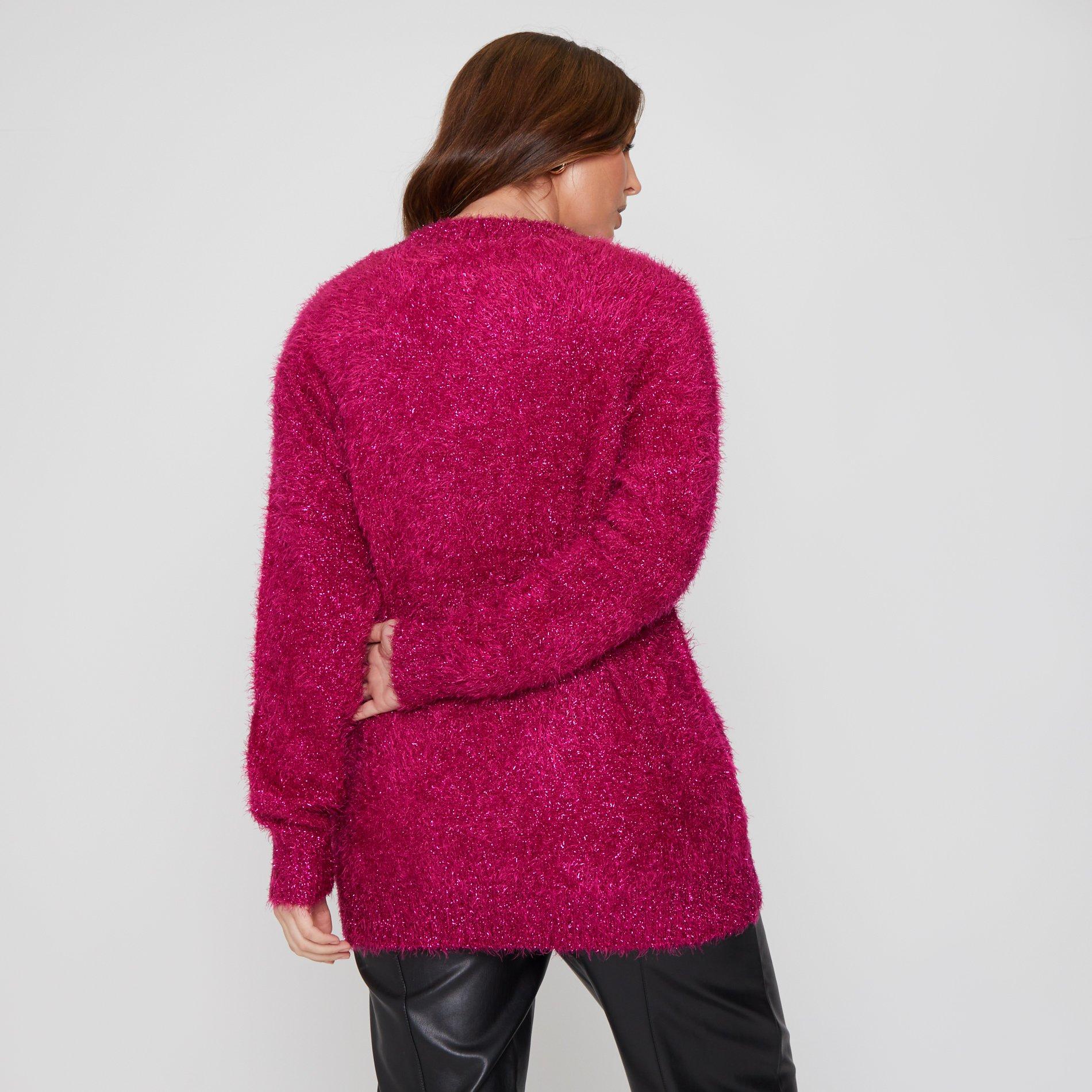 Be You Tinsel V Neck Jumper