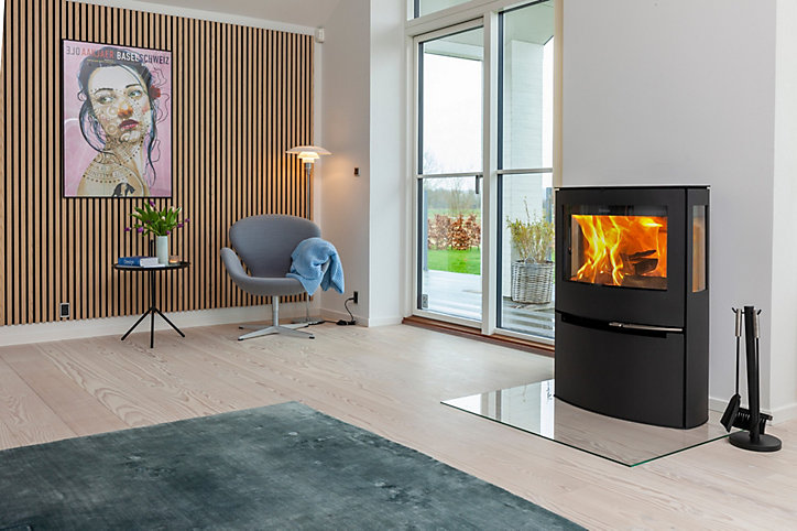 Poêle à bois en acier Aduro 21 noir 6.5kW 140m²