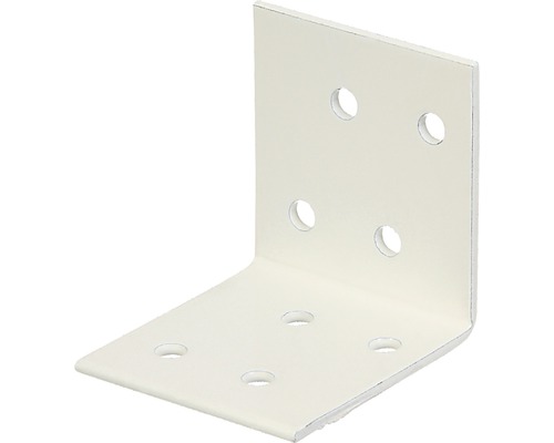 Hoekbeugel 40 x 40 x 40 mm, wit kunststof gecoat, 1 stuk
