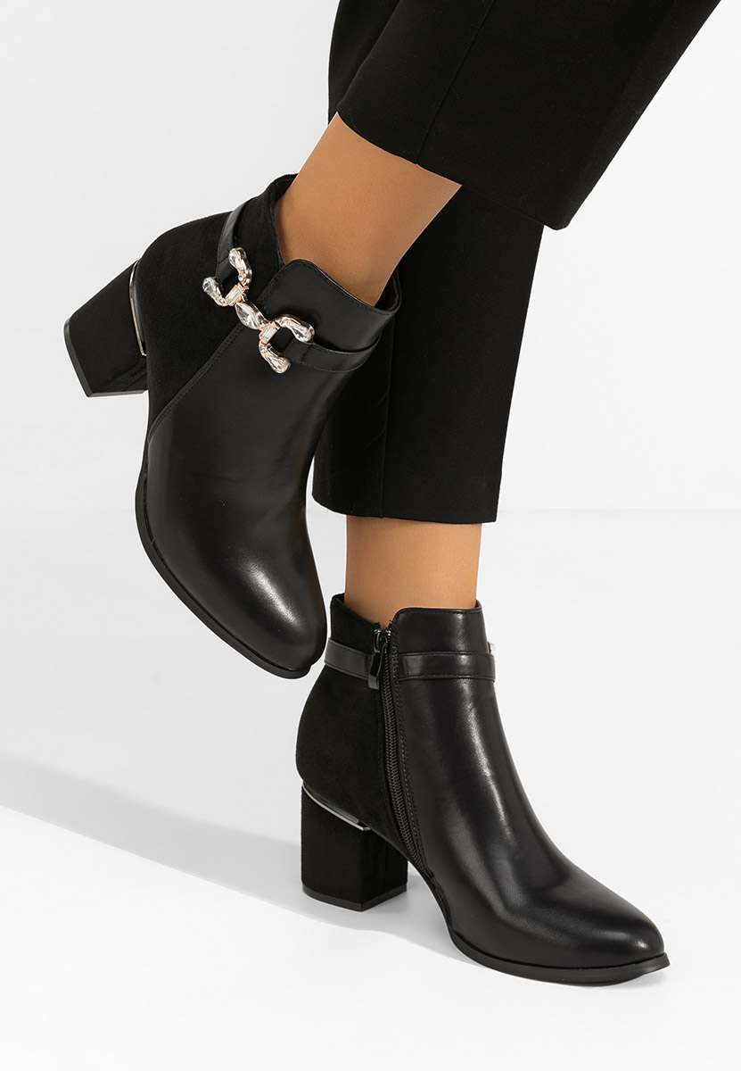 Bottines élégantes pour femme noires Safa