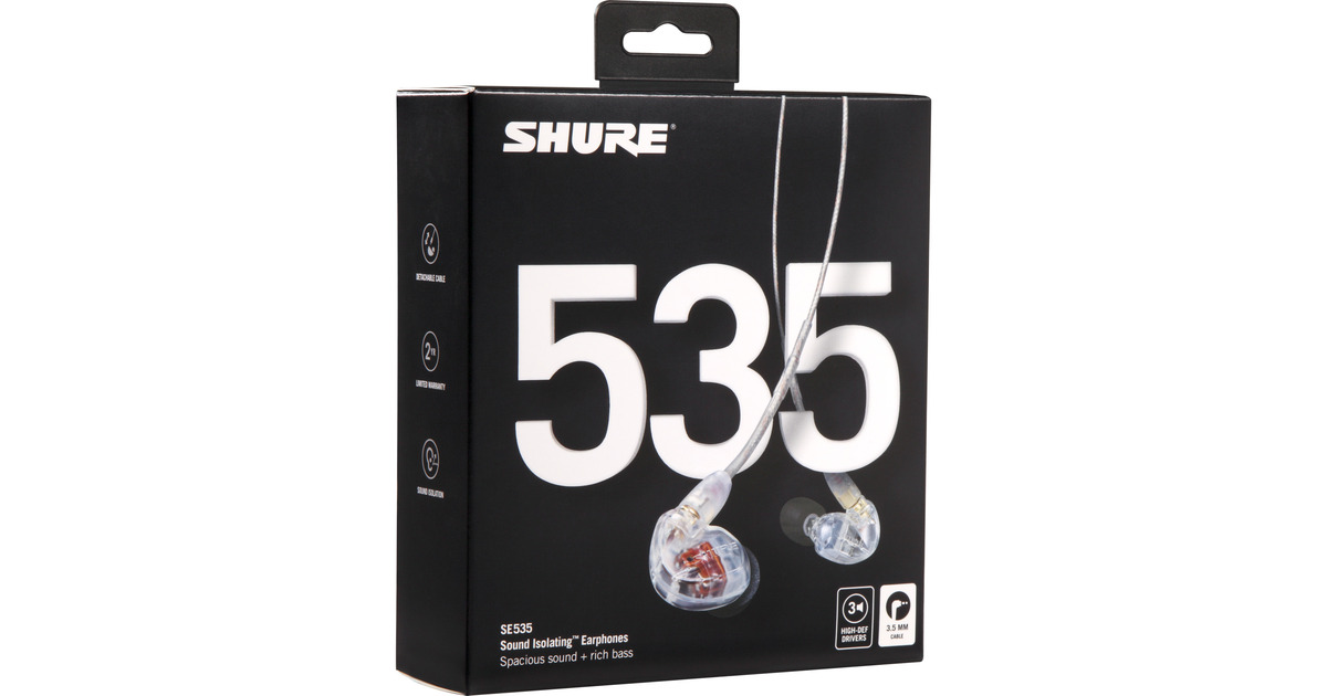 SHURESE535 Pro Professional Sound Isolating Earphones in-ear oortjes  (Transparant)