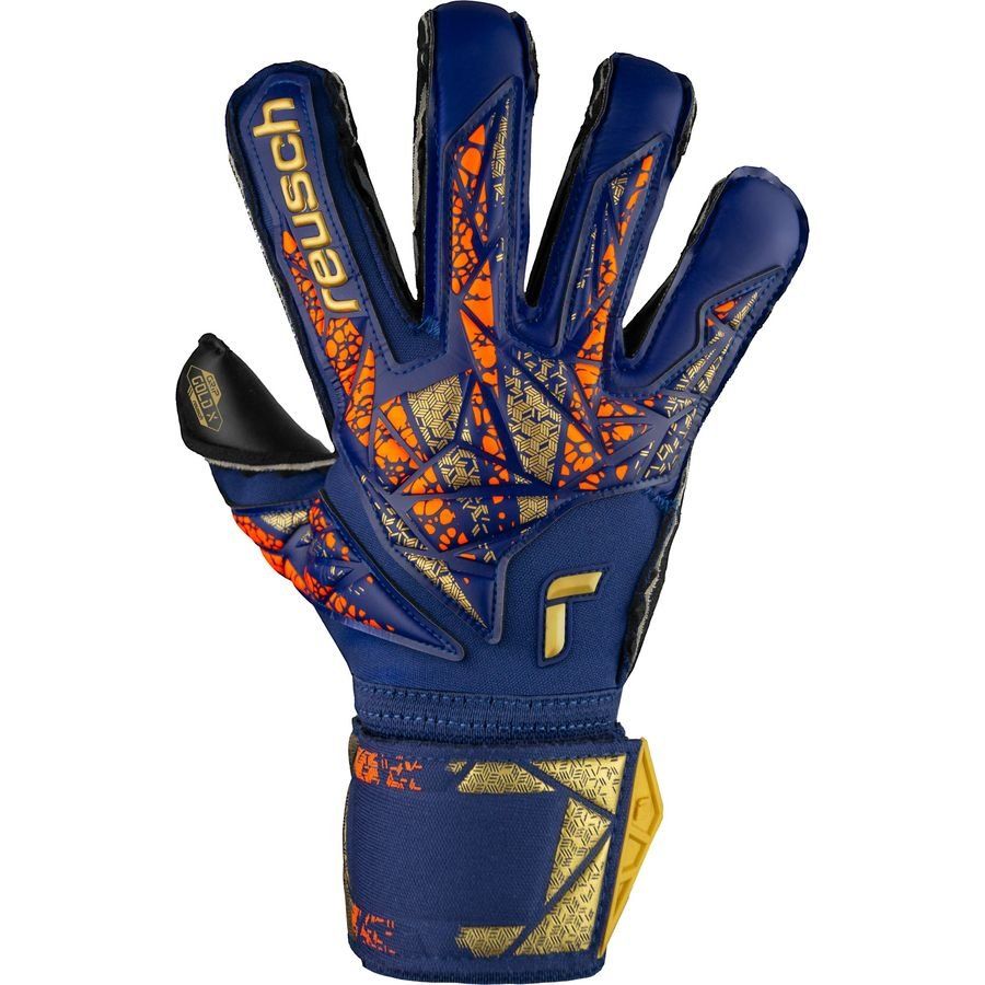 Reusch Gants de Gardien Attrakt Gold X Evolution Night Spark - Bleu/Doré/Noir
