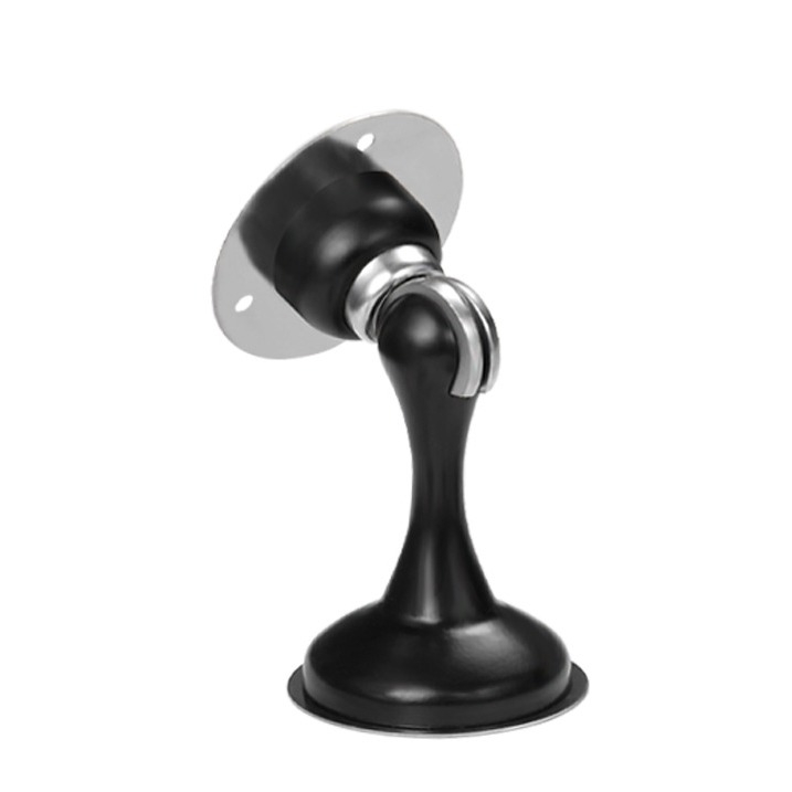 (2er Set) Magnetischer Edelstahl Wand Türstopper Rutschfester Boden Tür Halter - Schwarz