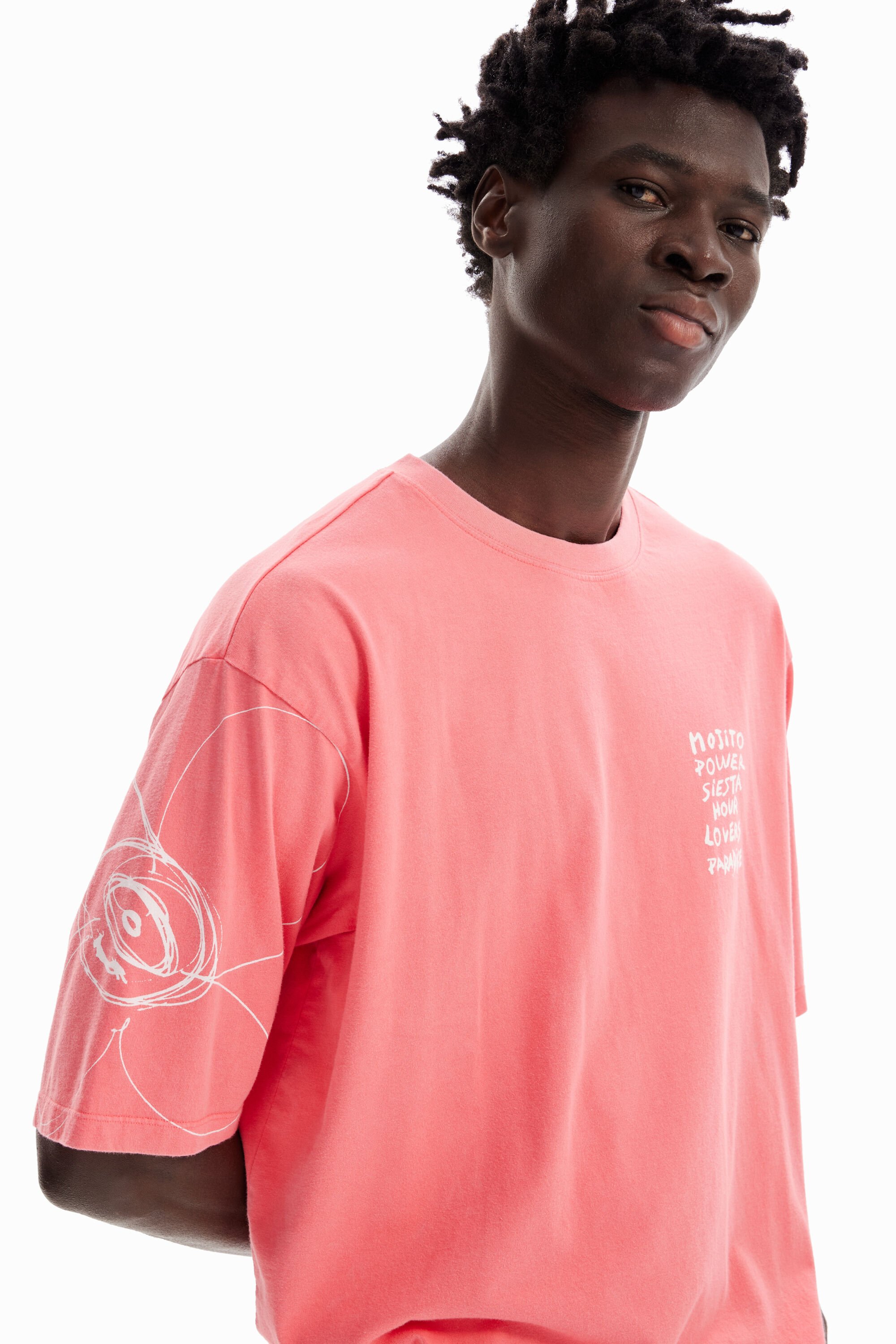 T-shirt décontracté acid wash