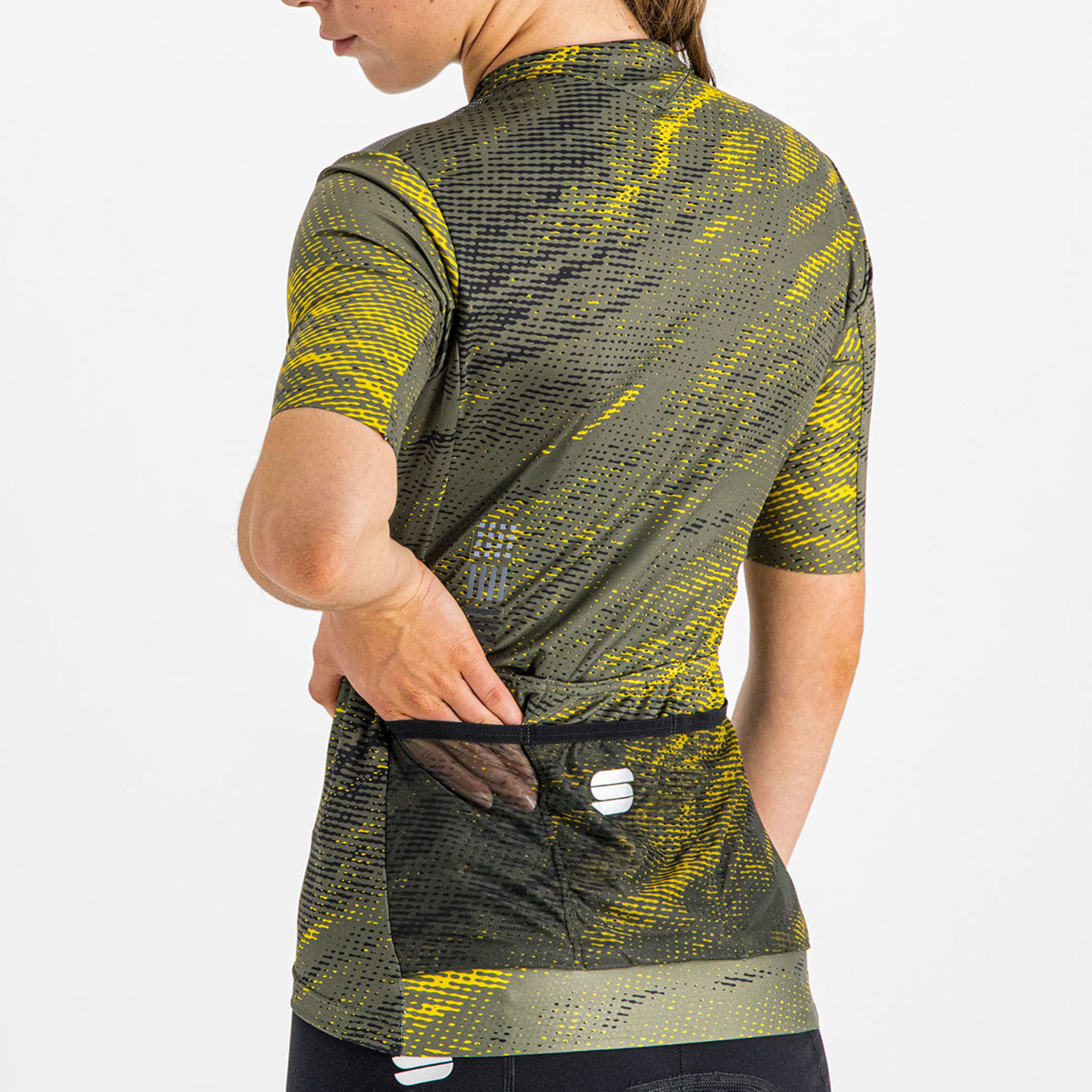 Sportful Cliff Supergiara Fietsshirt Korte Mouwen Groen/Geel Dames