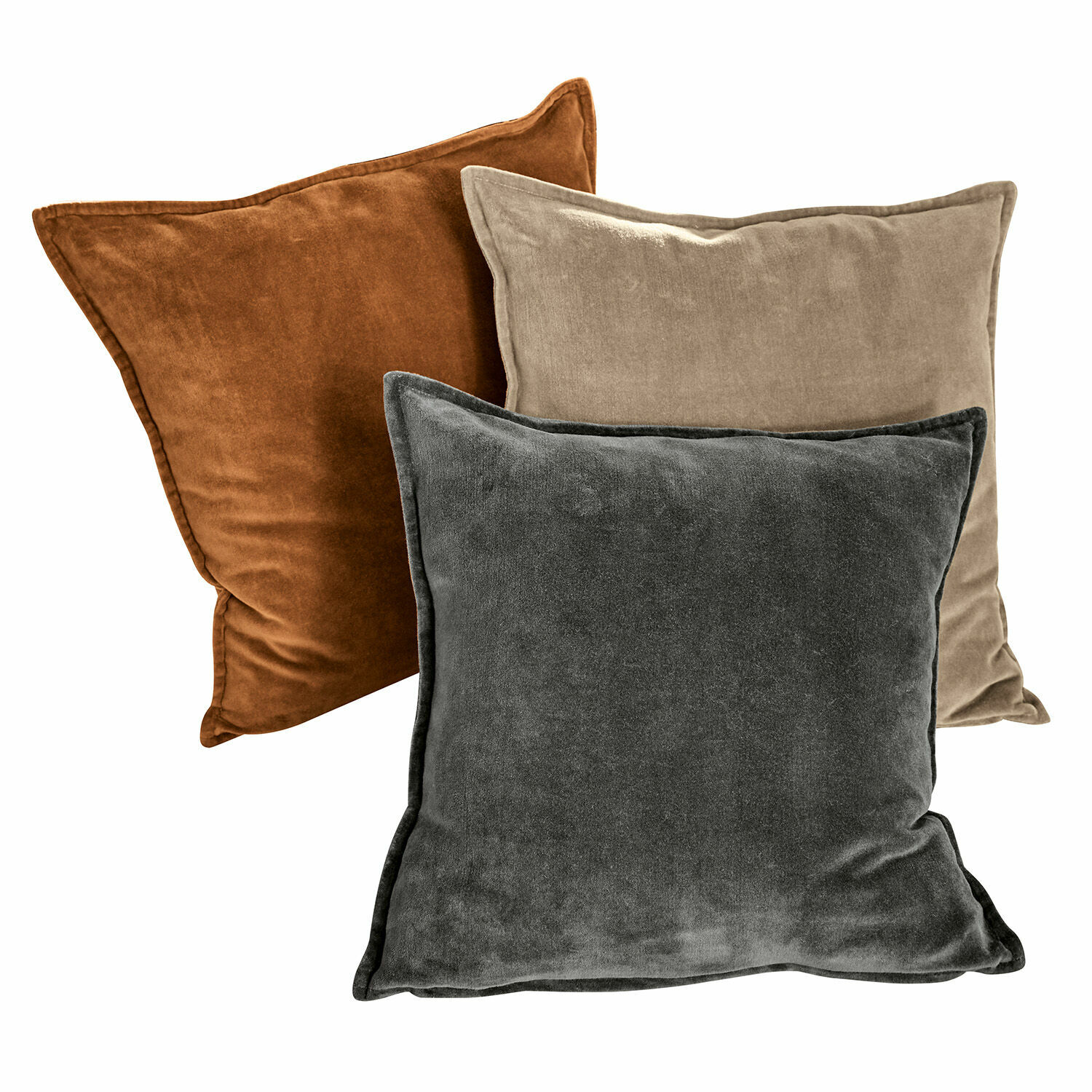 Kissenhülle 3er Set Lumeau orange/grau/beige