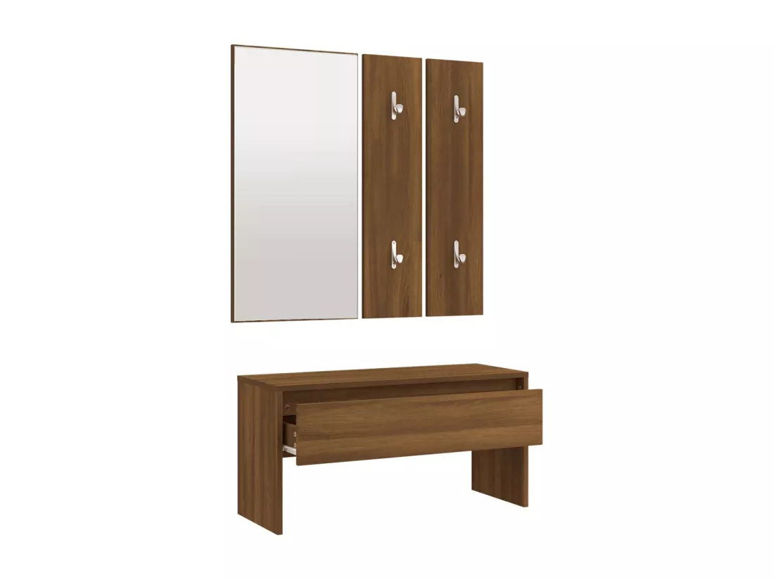 Ensemble de meubles de couloir Chêne marron Bois d'ingénierie