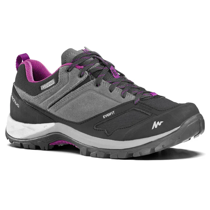 Decathlon Quechua - Sapatos impermeáveis de caminhada na montanha Quechua para mulheres - MH500 - rosa e cinza