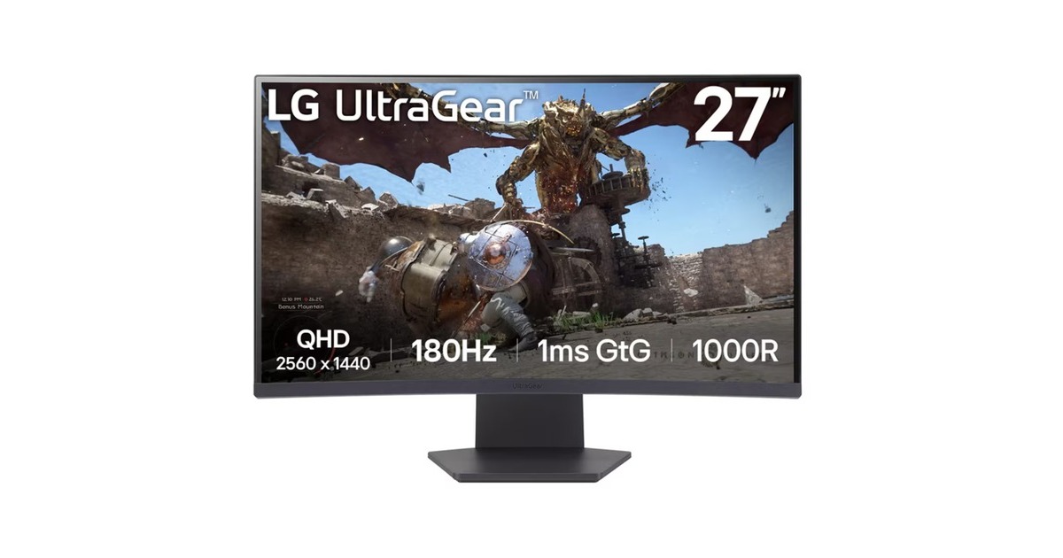 LGUltraGear 27GS60QC-B Curved Gaming monitor 27
