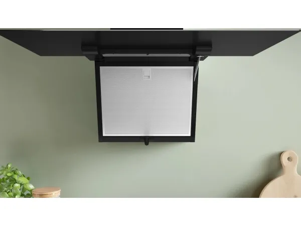 Bosch Serie | 4 DWK87FN60 - Hætte - skorsten vinklet - bredde: 79 cm - dybde: 43.3 cm - udtrækning og recirkulation (-) - sort
