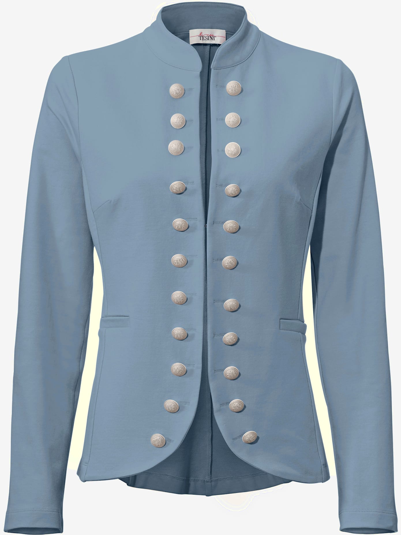 Blazer en jersey look tendance