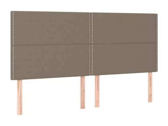 Sommier tapissier avec matelas et LED Taupe 180x200 cm Tissu