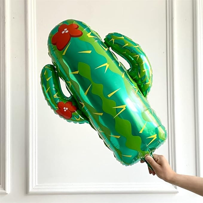 (5er Set) Country Party Deko Folien Ballon Western Cowboy Luftballon - Pferd / Stiefel / Hut / Kaktus / Hufeisen