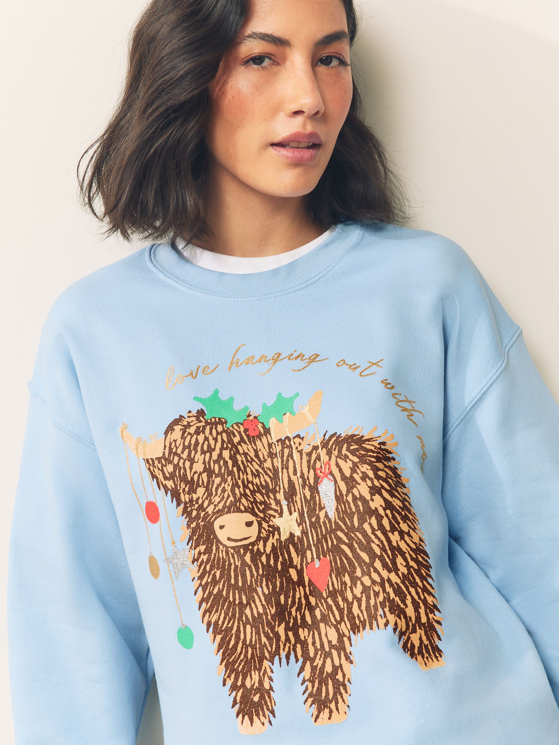 Blauw Hamish - Kerstsweater