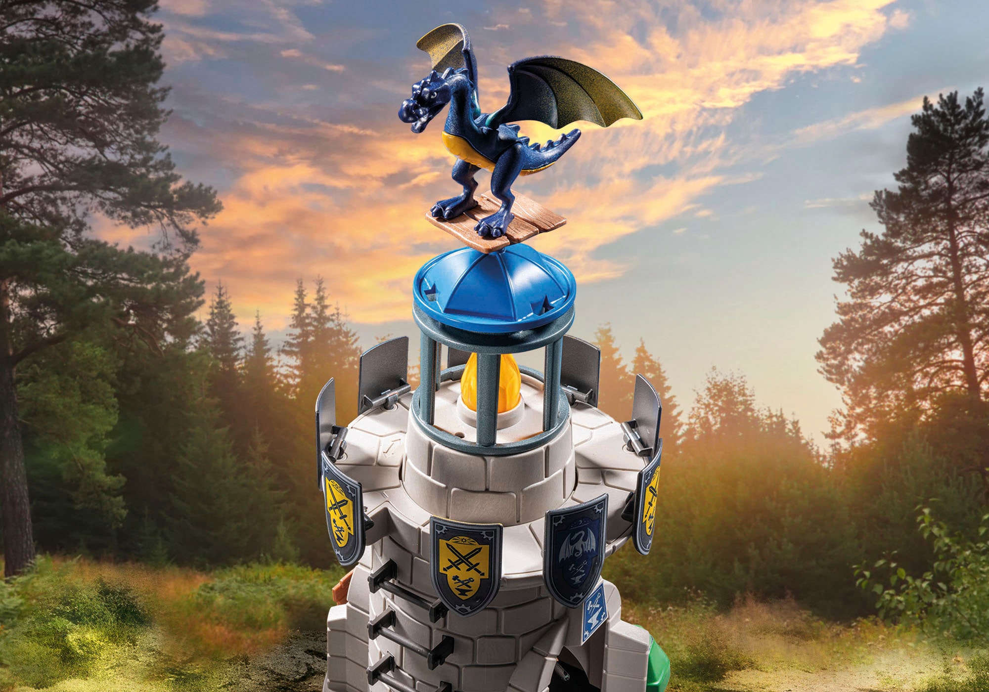 Playmobil® Konstruktions-Spielset »Ritterturm mit Schmied und Drache (71483), Novelmore« Made in Europe