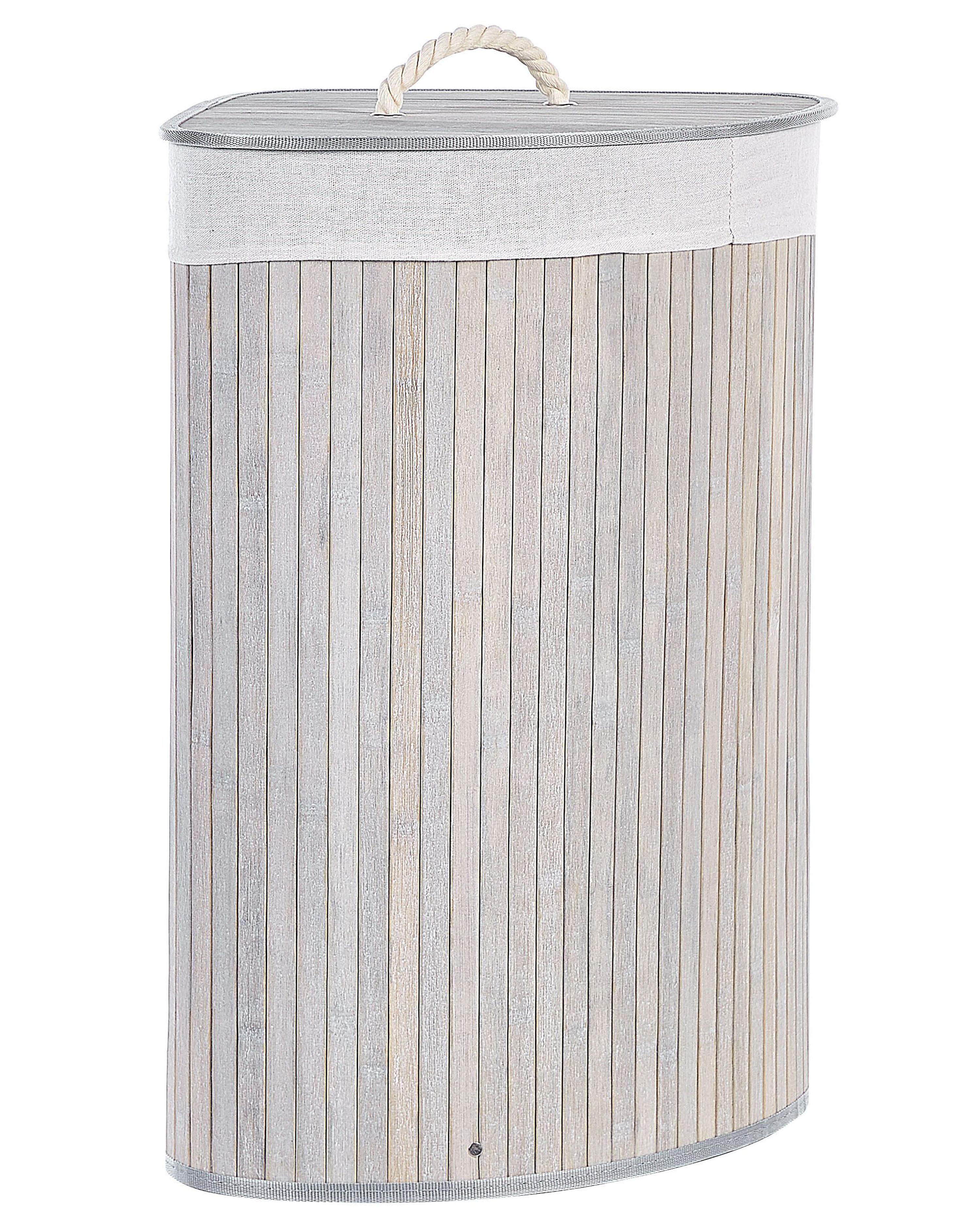 Mand MATARA Bamboehout Lichtgrijs 57 L