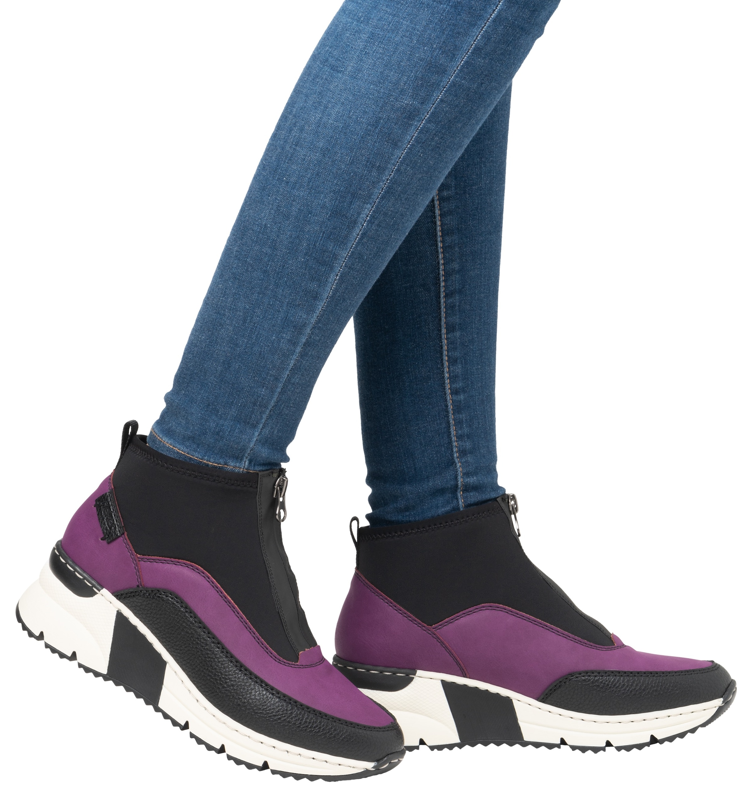 Rieker Keilsneaker  , Stiefelette, Keilboots, High Top Sneaker mit Reissverschluss vorne