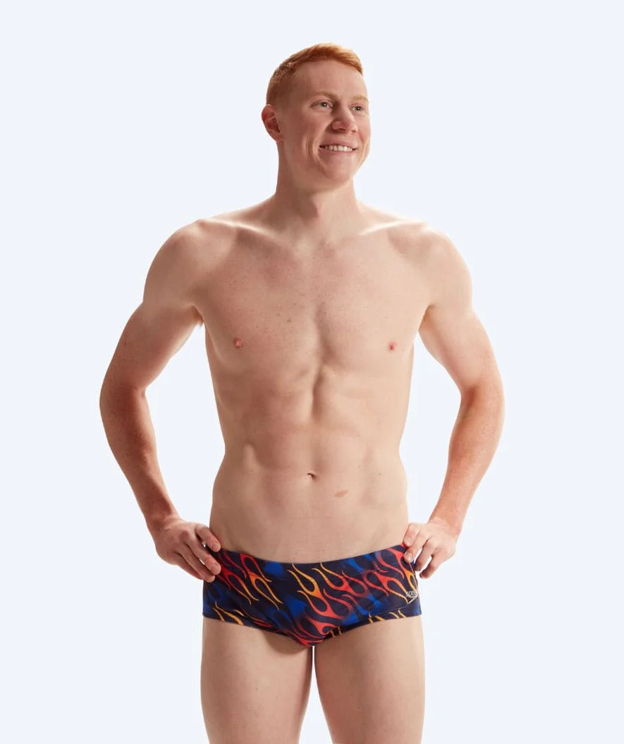 Speedo trunks til mænd - Club Training Allover - Mørkeblå/rød