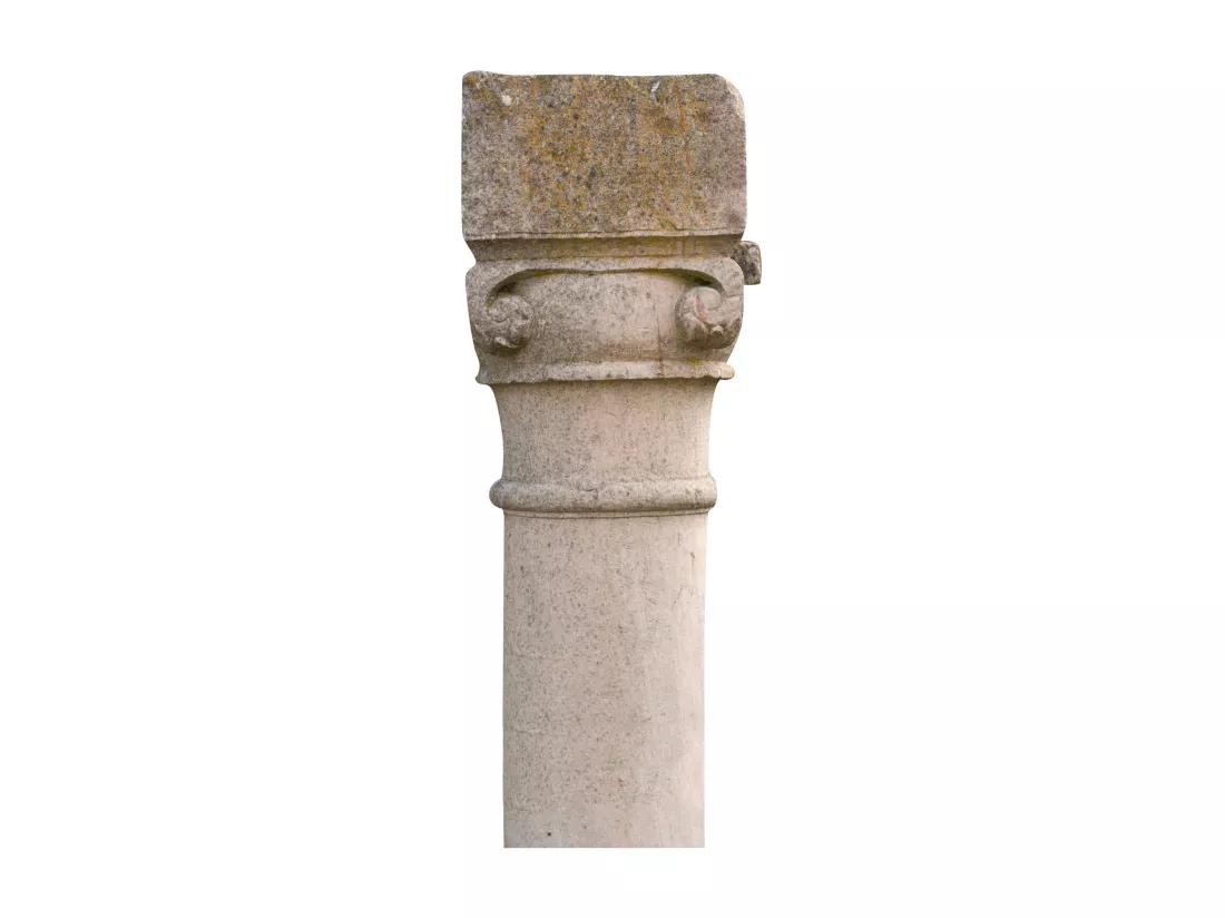 BISCOTTINI Colonne - Obélisque en Pierre Massif Finition Antique - Décorative - Jardin - Extérieur - Sculpture -Décoration de Jardin - 27x27x177cm