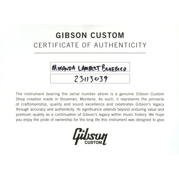 Gibson Miranda Lambert Bluebird