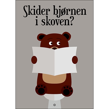 Skider bjørnen i skoven? - 50x70 cm