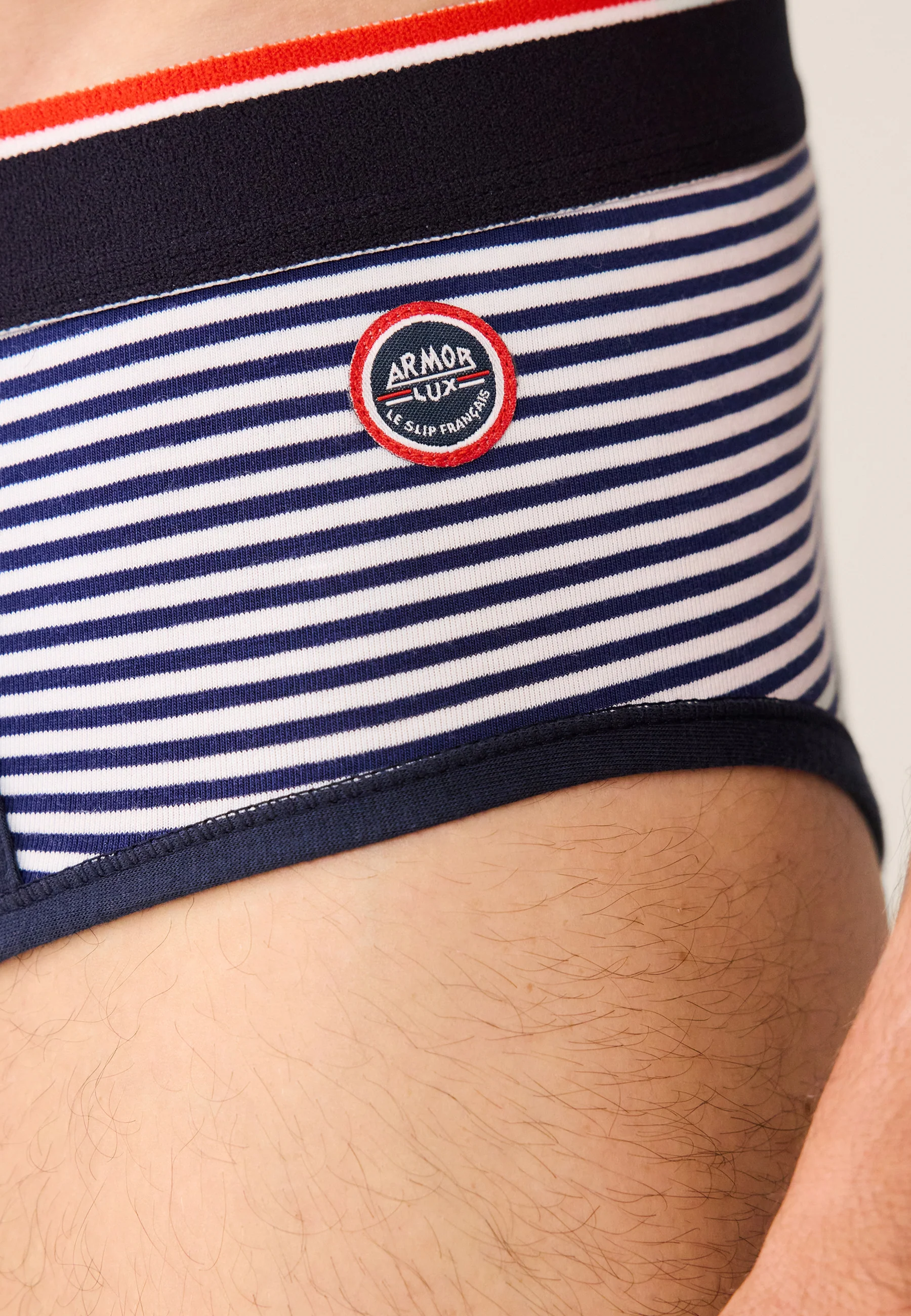 Slip en coton LSF x Armor Lux-Ile Vierge Raye