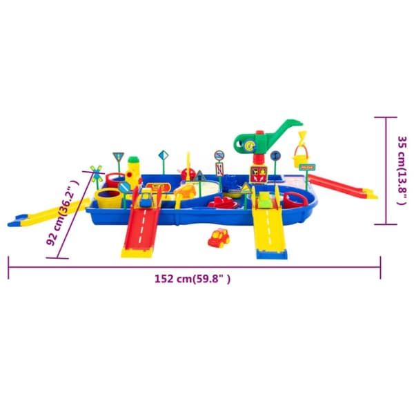Polesie wader Vannsystemsett med ramper 9 deler 152x92x35 cm PP