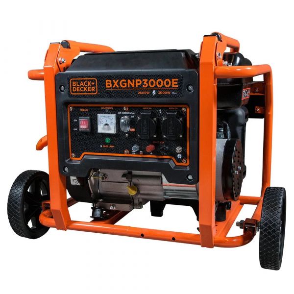 Black & Decker 3000w Petrol Gerador Elétrico Laranja Tamanho Único / EU Plug