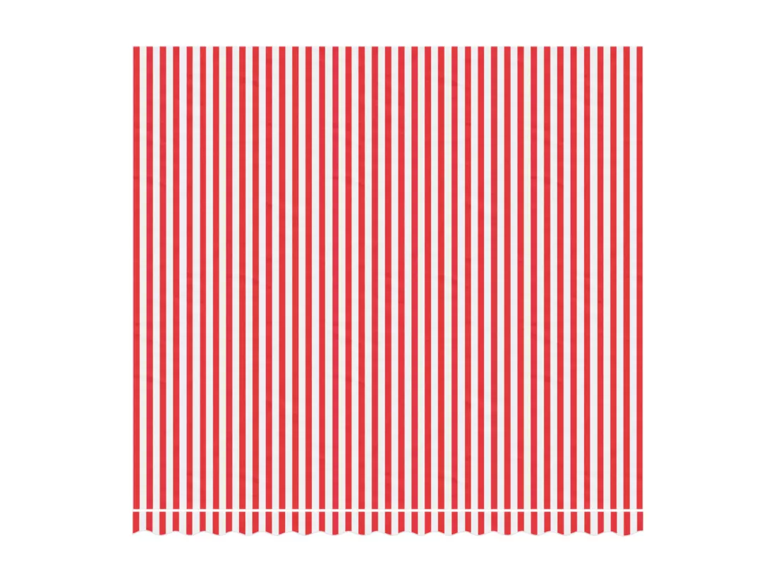 Tissu de remplacement pour auvent rayures rouges et blanches